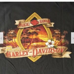 Harley Davidson Men's T Shirt Black Size L Waikiki